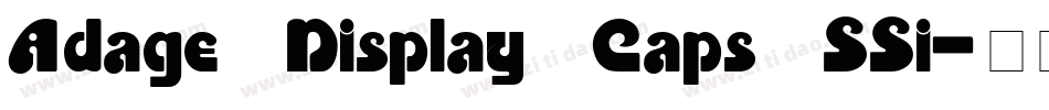 Adage Display Caps SSi字体转换